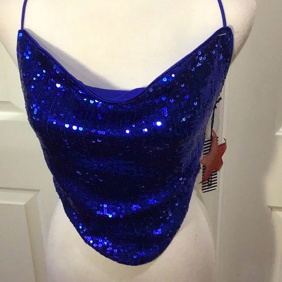 Haute Monde Royal Blue Crop Top - Picture 5 of 9